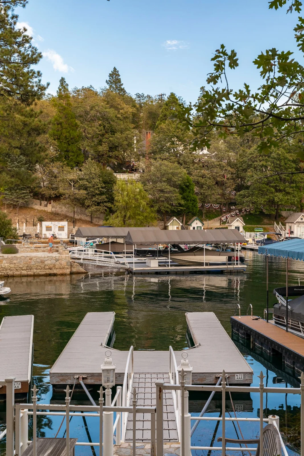 Lakeside dock and shoreline